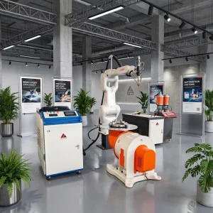 6 axis Robot Laser Cladding Machine with Auto Powder Feeder for Mining Shaft Mold Hydraulic Cylinder Metal Parts Wear Resistant