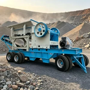 60-100tph Mobile Limestone Granite Crushing Plant Jaw Crusher Stone Crushing Line for Aggregate Gravel Rock