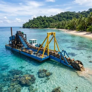 6m Custom Bucket Gold Dredger Alluvial Gold Mining Equipment for West Africa Small Medium Scale Operations