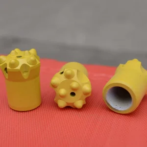 7 Button Tapered Bits 34mm High Manganese Steel Forged Ore Mining Borehole Drill Bits Drilling Equipment