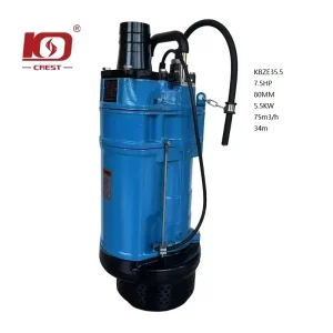 7.5hp 5.5kw Mining Mud Mortar Pump KBZE35.5 High power High pressure Submersible Sewage Pump