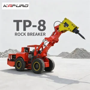 7.6T Mobile Rock Breaker TP-8 55kW Diesel 25% Climbing 0-9.5km/h Self-Propelled Underground Mine Crushing Rig