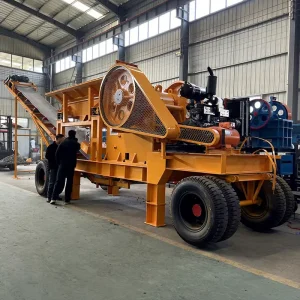 80-100t/h Capacity River Stone Gold Ore Stone Mobile Jaw Crushing Plant for Limestone Granite Construction Waste Etc