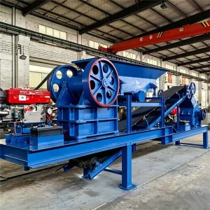 A Small Mineral Processing Plant Capable of Handling 2 Tons of Gold Ore Per Hour Equipped with a Crusher