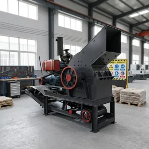 AC Motor Mobile Electric Hammer Crusher 3-10 Ton Per Hour with Gear for Stone Raw Material Crushing