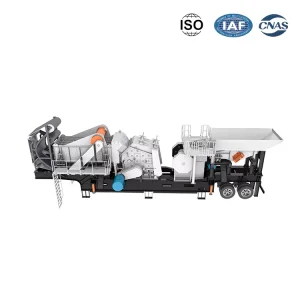 AC Motor Wheel type Mobile Impact Crusher & Screening Station With Max.300t h Capacity for Granite Quarry