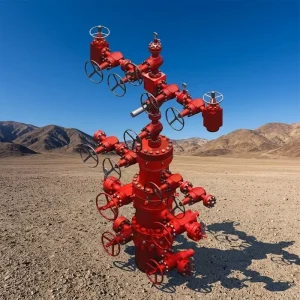 API 6A Dual Completion X Tree 15000 PSI Sour Service Wellhead Assembly EE Grade Solid Block Hydraulic Actuator Control System