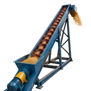 Adjustable Speed Carbon Steel Screw Conveyor Custom Industrial Spiral Auger Feeder for Powder Granule Transport