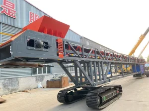 Adjustable Speed Stainless Steel Tracked Stacker Crawler Type Conveyor Feeder for Mining Bulk Material Handling