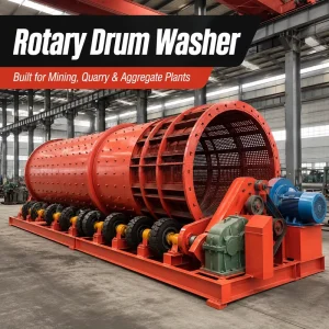 Advanced Rotary Drum Stone Washer Machine for Aggregate Washing Plant, Quarry, and Mining Industry