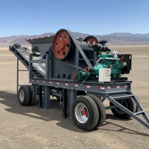 Aggregate Ballast Portable Mobile Jaw Crusher Stone Crushing Machine Crusher