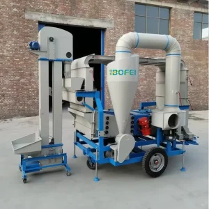 Agricultural Machinery Double Air Screen Cleaner Grain Maize Wheat Sesame Soybean Sorting Cleaning Processing