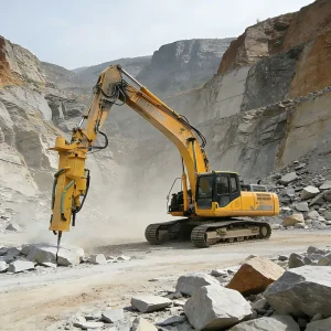 All in One Rock Drilling Splitting Machine Hydraulic Excavator Mounted for Stone Demolition