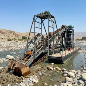 Alluvial Gold Separating Machine Matched with Bucket Chain Dredger for River Gold Mining