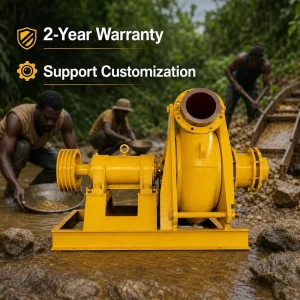 Anti Abrasive High Pressure Continuous Running Gold Mining Gravel Pump for Alluvial Gold Extraction