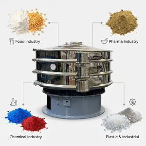 Anti Corrosion Stainless Steel 304 Vibrating Sieve Chemical Powder Screening Machine Industrial OEM Factory