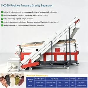 Automatic High Productivity 5XZ-20 Gravity Separator for Large Scale Seed Processing Factory