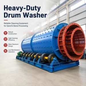 Automatic Rotary Drum Gravel Washer Machine for Stone Cleaning Aggregate Washing and Mining Applications