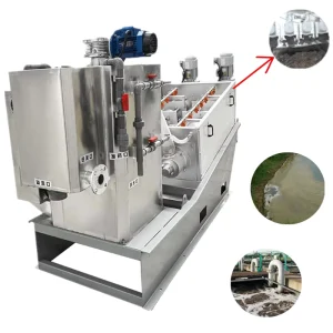 Automatic Screw Thickening Press Sewage Sludge Dewatering Machine Multi Disc Sludge Treatment Equipment