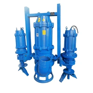 Automatic Water Cement Suction Hydraulic Vertical Sand Sewage Motor Centrifugal Submersible Slurry Pump with Agitator