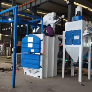 Automatic Wheel Shot Blasting Machine Abrator for Cleaning and Burnishing with Core Components Engine Motor Pump PLC