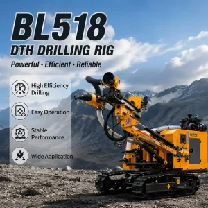 BL518 Hydraulic Crawler DTH Rock Drilling Rig 30m Borehole Drilling Machine for Mining Quarry Water Well Construction