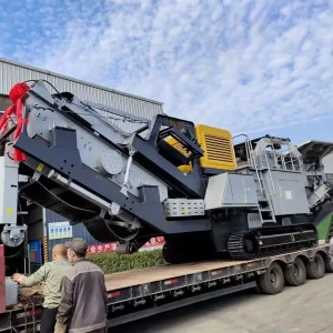 Basalt Tracked Mobile Impact Crusher Plant AC Motor Powered 100tph Capacity Concrete Aggregate Gravel Crushing Machine