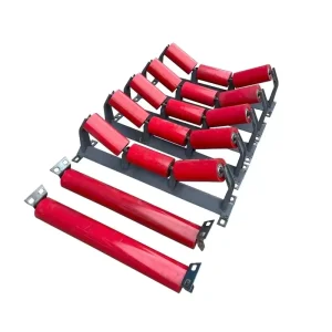 Belt Conveyor Roller Carbon Steel Ore Mining Idler with Casting Processing 1 Year Warranty