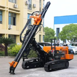 Blasthole Drill Diamond Mine Rock Mine Drill Diesel-Powered Crawler Mining Drilling Rig with Gearbox Motor Automatic Rod Change