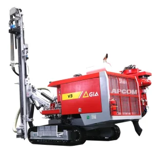 Borehole Rotary Drilling Rig Mine V3 Blasthole Small Crawler Mounted Diesel Powered High Efficiency Max 30m Depth for Mining