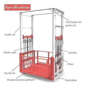 CE Approved Hydraulic Cargo Lift Vertical Warehouse Freight Elevator Electric Remote Control 3m Lifting Height for Global Trade
