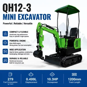 CE Certified Small Excavator Diesel Powered Mini Digger for Farm Road and Garden Projects