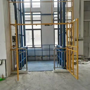 CE Certified Steel Double Rail Hydraulic Warehouse Lift Freight Elevator Cargo Lift 6m/min 3kW Motor
