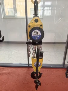 CE ISO9001 MA 12.5 Ton Single Chain Pneumatic Hoist Remote Control 1m min Lifting Speed Explosion proof Certified