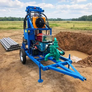 CE Mine Drilling Rig 200-meter Water Well Drilling Equipment Water Well Drilling Machine Engine Water Well Drilling Rig