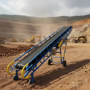 CE certified Rubber Belt Conveyor Used for Transporting Construction Materials and Conveying Sand and Gravel in Mines