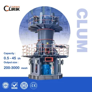 CLUM Ultrafine Vertical Grinding Mill Talc Pyrophyllite 600 1200 Mesh 2-15t/h Plastic Modification Micron Powder Line