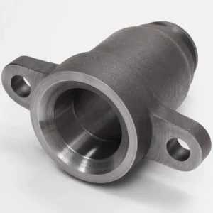 CNC Machined Steel Cable Socket Fitting Tapered Bore Flange Ears Sandblasted for Mine Skip Bucket Hoist Rope Anchor