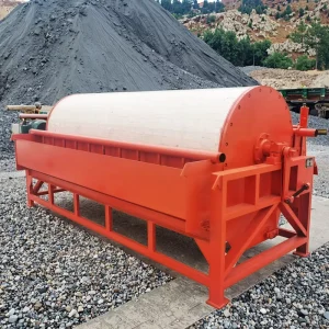 CTN-10 Wet Countercurrent Drum Magnetic Separator 5.5kw Motor Rare Earth Ferrite Composite Magnetic System 65-290T/h