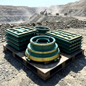 Casting Jaw Plate Spare Part for Ore Mining Diesel Jaw Crusher Machine Limestone Granite