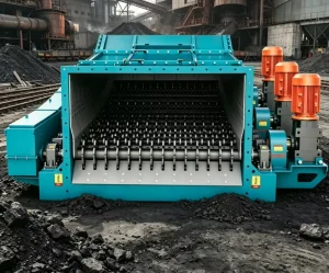 Chemical Industry Linear Vibrating Roller Screen with Gearbox and Motor for Raw Material Particle Grading
