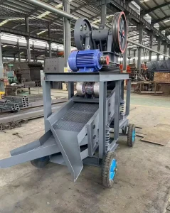 China Mobile PE250*400 Motor Version Jaw Crusher Integrated Screening Machine for Construction Engine