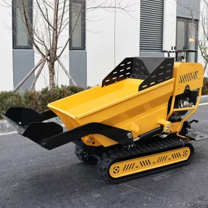 Chinese Factory 500kg Small Transporter Gasoline Powered Mini Wheelbarrow Mini Track Dump