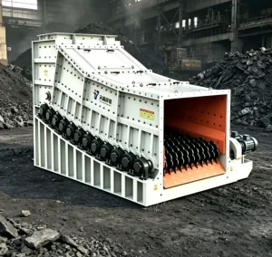 Coal Sizing Roller Screen with 12 Shafts Bearing Motor Gearbox and Gear for Power Plant