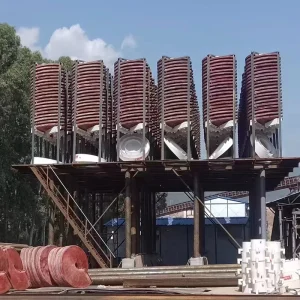 Coal Slime Washing Spiral Chute Fiberglass Gold Chute Grooved Gold Washing Chute Gold Panning Washing 10tph Capacity