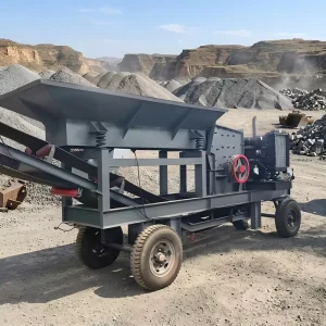 Coarse Crushing Mobile Box Unit Large Feeding Size Gear for Big Stone Blocks Mudstone for Ready-mix Concrete Raw Station