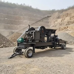 Combination Gold Ore River Stone Crusher Sand Making Machinery Mobile Diesel Jaw Crusher Hammer Crusher