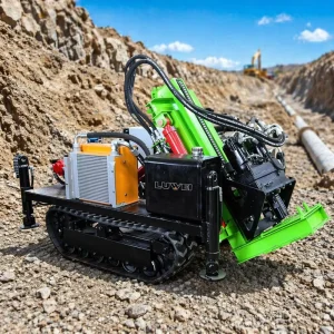 Compact Durable Electric Down the Hole Crawler Borehole Drilling Rig for Pipeline Construction Max.100m Drilling Depth 50 300mm