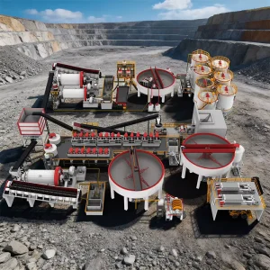 Complete Gold Ore Processing Plant with Engine Energy Saving Rock Gold Mining Production Line