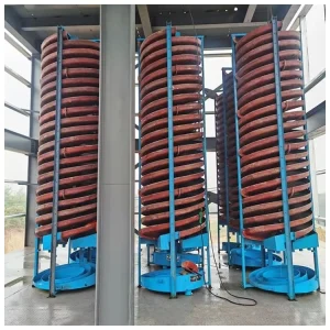 Complete Gravity Separation Line with Spiral Chute and Shaking Table